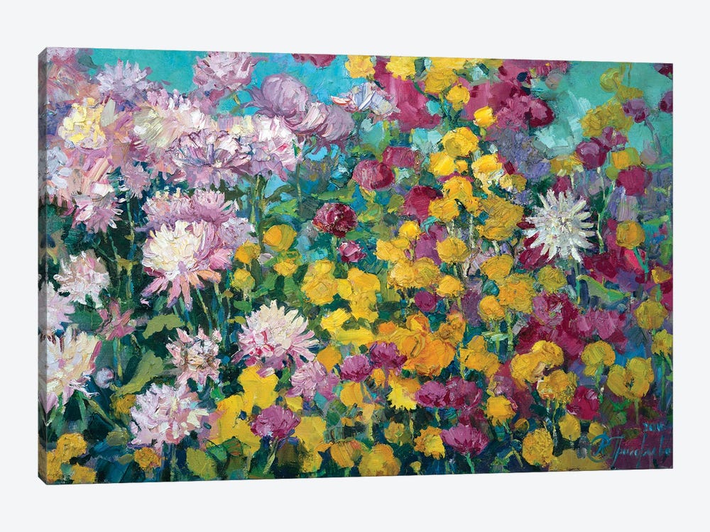 Autumn Flowerbed by Anastasiia Grygorieva 1-piece Canvas Print