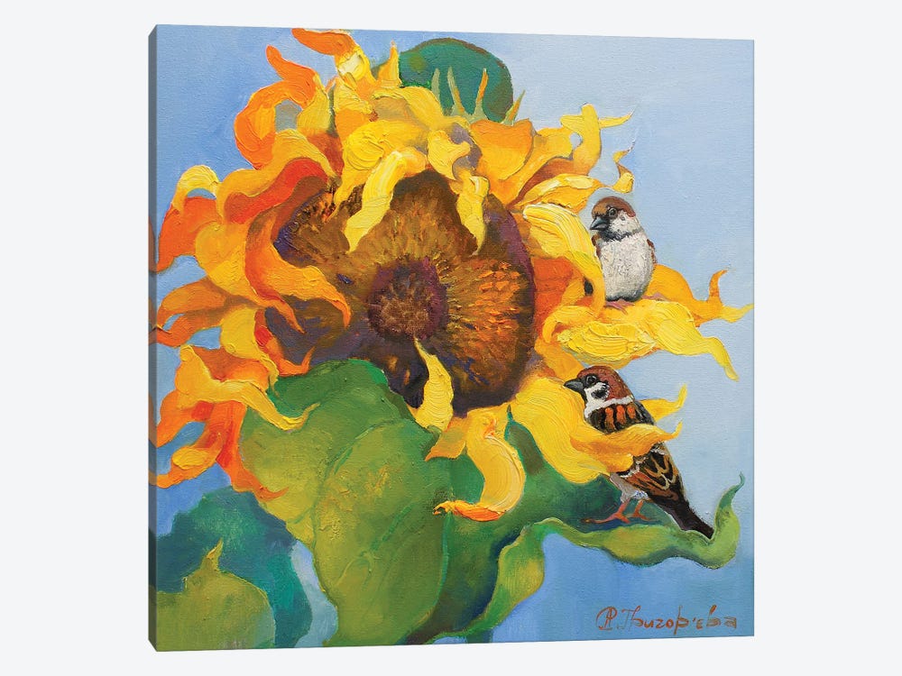 Summer Day On Sunflower by Anastasiia Grygorieva 1-piece Canvas Wall Art