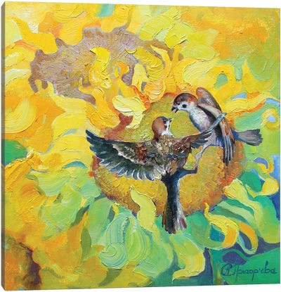The Battle For The Harvest Canvas Art Print - Sparrow Art