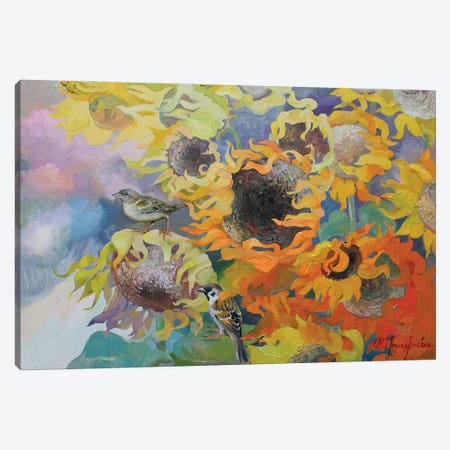 Sunflowers Days Canvas Print #AGG161} by Anastasiia Grygorieva Canvas Artwork