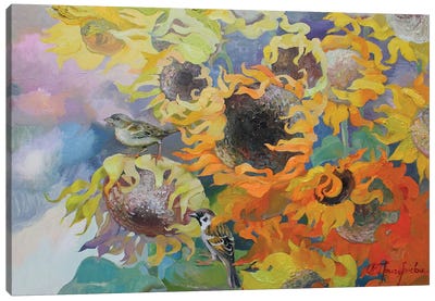 Sunflowers Days Canvas Art Print - Anastasiia Grygorieva