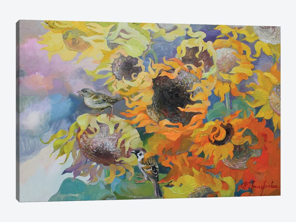 Sunflowers Days by Anastasiia Grygorieva 1-piece Canvas Art Print
