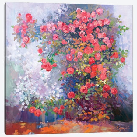 Scarlet Roses Canvas Print #AGG162} by Anastasiia Grygorieva Canvas Wall Art