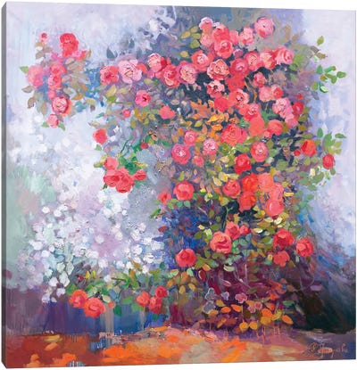 Scarlet Roses Canvas Art Print - Anastasiia Grygorieva