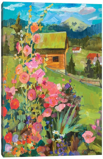 Mallow In Bukovel Canvas Art Print - Anastasiia Grygorieva