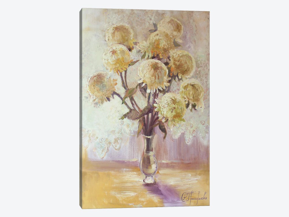 9 Chrysanthemums by Anastasiia Grygorieva 1-piece Canvas Artwork