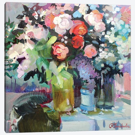 Spring Bouquet Canvas Print #AGG17} by Anastasiia Grygorieva Canvas Art Print