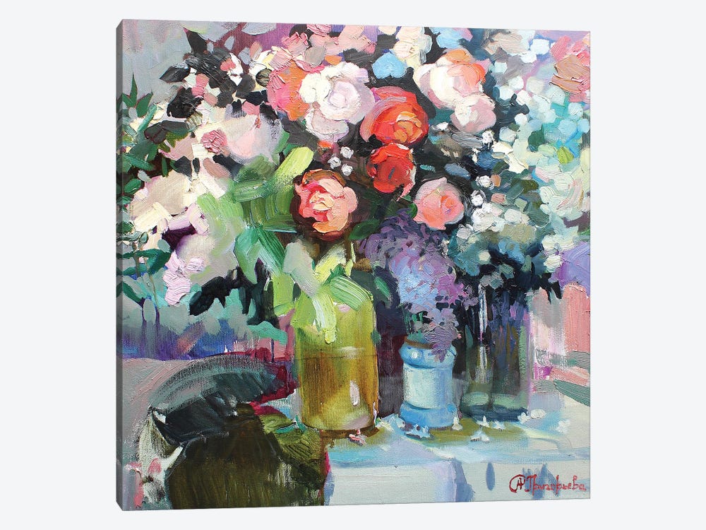 Spring Bouquet by Anastasiia Grygorieva 1-piece Canvas Art Print
