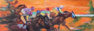 The Pursuit Of Orange Color by Anastasiia Grygorieva multi panel art