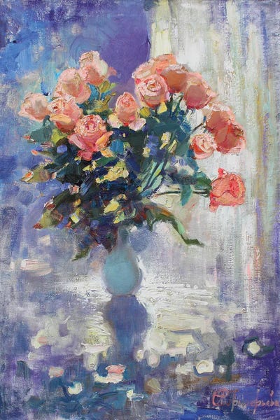 Roses In April by Anastasiia Grygorieva canvas print