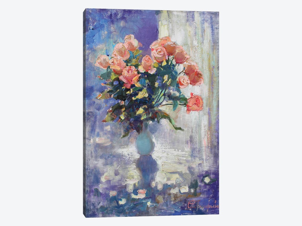 Roses In April by Anastasiia Grygorieva 1-piece Canvas Art Print