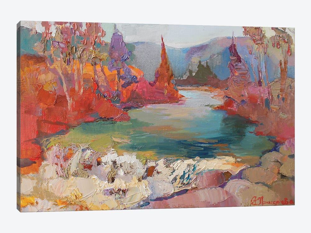 Waterfall In Yaremche by Anastasiia Grygorieva 1-piece Canvas Print