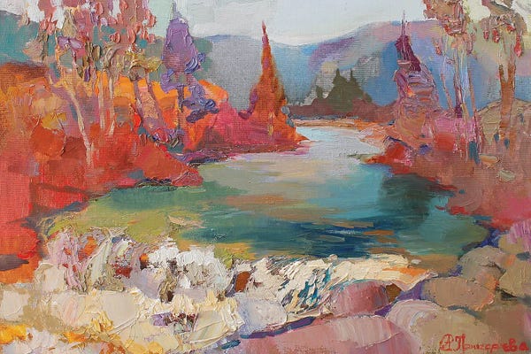 Homage To The Fauves: Waterfall In Yaremche by Anastasiia Grygorieva