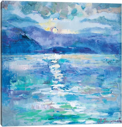 50 Shades Of Sea Canvas Art Print - Pastel Impressionism
