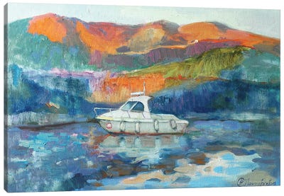 To The Pier Canvas Art Print - Pastel Impressionism