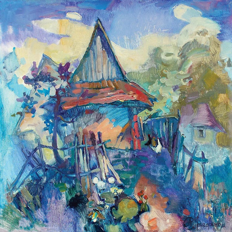 Chicken Settlement by Anastasiia Grygorieva wall art