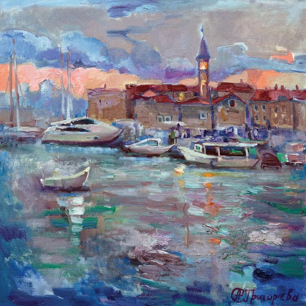 Pastel Impressionism: Budva Seascape by Anastasiia Grygorieva
