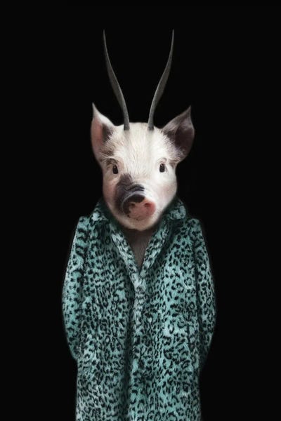 Pigs: Percy Piglet In Blue by Ark & Ghosts