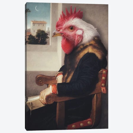 The Old Cock Canvas Print #AGH2} by Ark & Ghosts Art Print