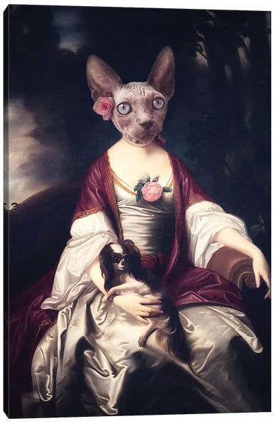Peggy And Smith Canvas Art Print - Hairless Cats