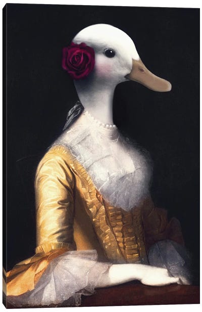 Lady Duck Canvas Art Print - Ark & Ghosts