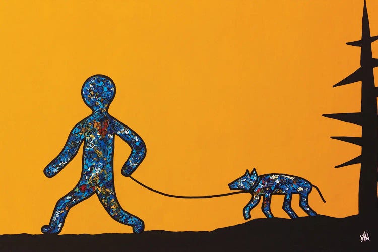 Keith's Dog Goes For Walk by Amogh Katyayan wall art