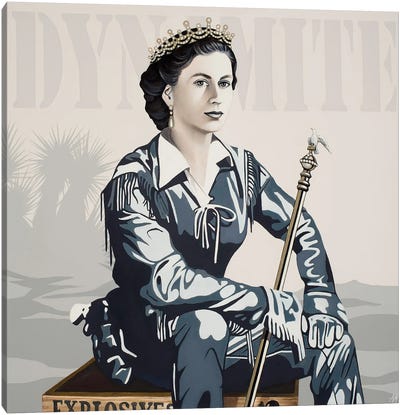 Dynamite Canvas Art Print - Queen Elizabeth II