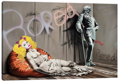 Bored Canvas Art Print - Modern Muses & Statues