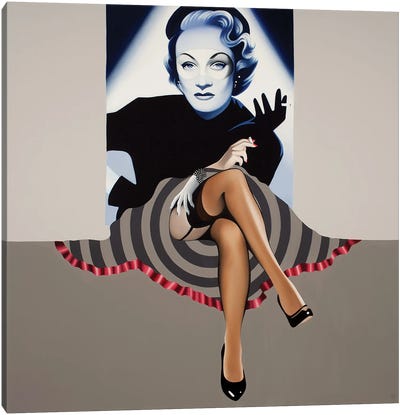 One For My Baby Canvas Art Print - Marlene Dietrich