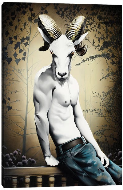 Trevor Canvas Art Print - Goat Art