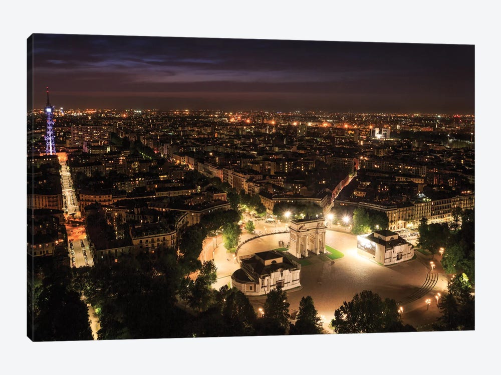 Milan From Above by Andrea Dall'Agnola 1-piece Canvas Art Print
