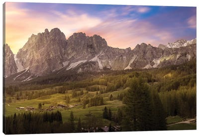 Sunset From Cortina Canvas Art Print