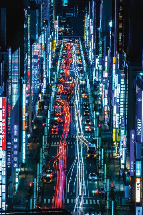 Japan Shibuya Rush Hour Neon Lights II