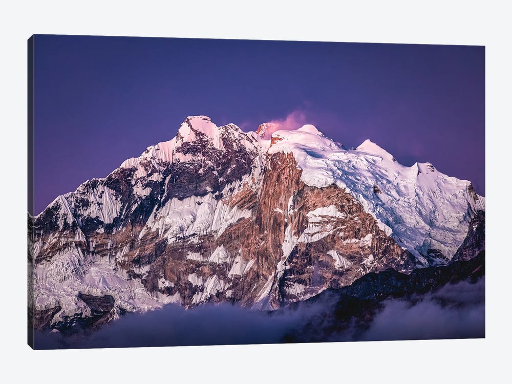 Nepal Himalayas Mount Everest Blue Hour by Alex G Perez 1-piece Canvas Print