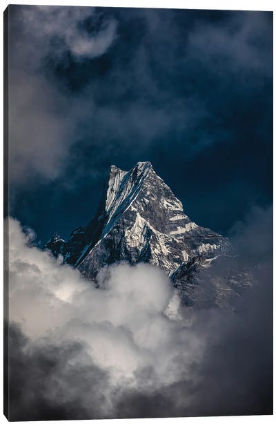 Nepal Himalayas Mount Everest In The Clouds Canvas Art Print - Alex G Perez