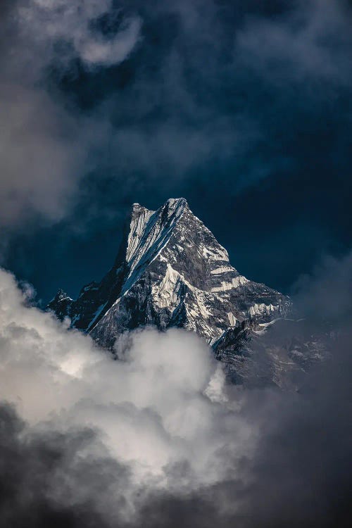 Nepal Himalayas Mount Everest In The Clouds