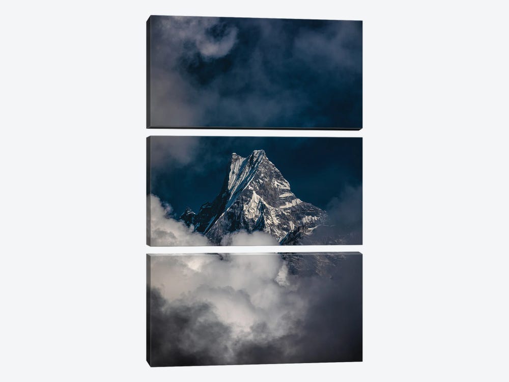Nepal Himalayas Mount Everest In The Clouds by Alex G Perez 3-piece Art Print
