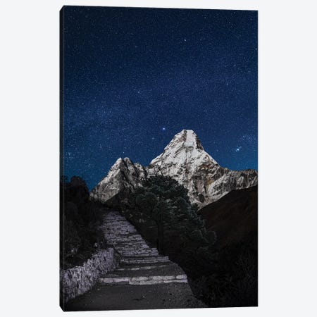Nepal Himalayas Mount Everest Starry Night Canvas Print #AGP131} by Alex G Perez Art Print
