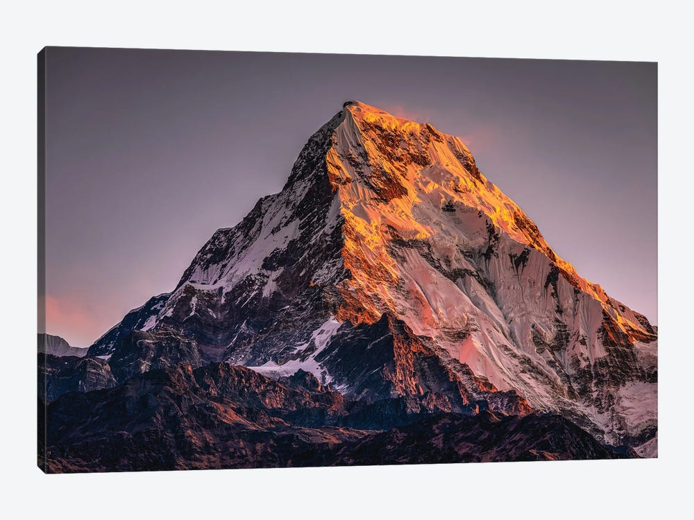 Nepal Himalayas Mount Everest Sunrise by Alex G Perez 1-piece Canvas Print