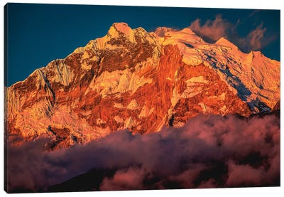 Nepal Himalayas Mount Everest Sunset I Canvas Art Print - Mount Everest Art
