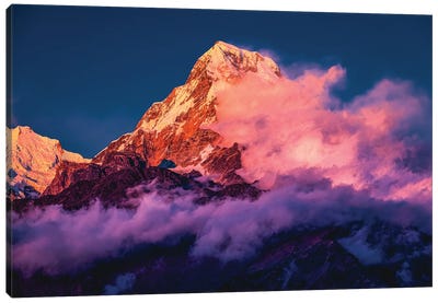 Nepal Himalayas Mount Everest Sunset III Canvas Art Print - The Himalayas Art