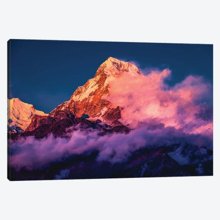 Nepal Himalayas Mount Everest Sunset III Canvas Print #AGP135} by Alex G Perez Canvas Artwork