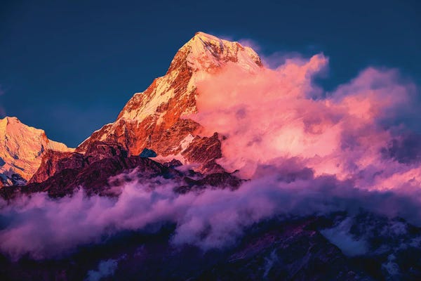 Nepal Himalayas III Mount Everest Sunset