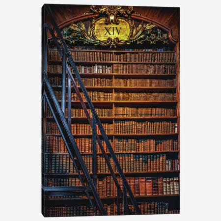 Austrai Historical Library Bookshelf Canvas Print #AGP140} by Alex G Perez Canvas Art