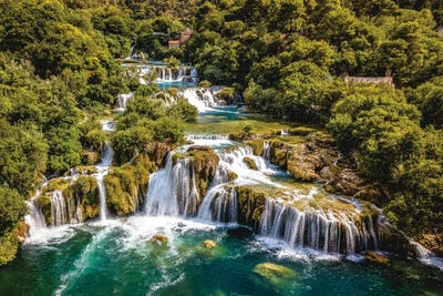 Croatia Krka Waterfall IV by Alex G Perez framed canvas print