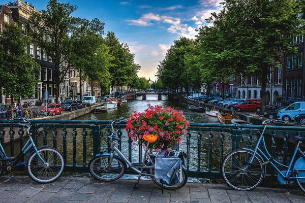 Netherlands Amsterdam Canal Bikes