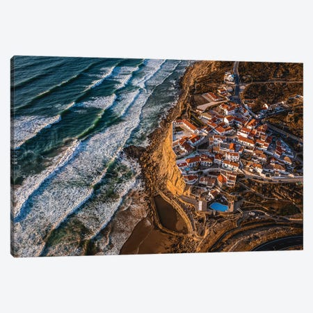 Portugal Azenhas Do Mar Seaside Cliff Beach Town Canvas Print #AGP214} by Alex G Perez Art Print