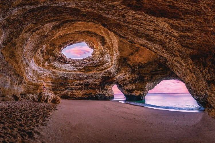 Portugal Benagil Seaside Beach Cave