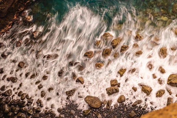 Aerial Beaches: Portugal Madeira Island Seaside Artistic Water by Alex G Perez