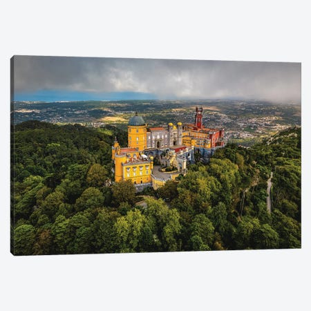 Portugal Park And National Palace Of Pena In The Clouds II Canvas Print #AGP229} by Alex G Perez Canvas Print